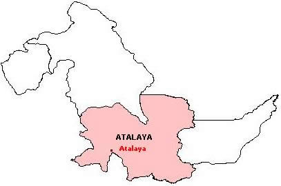 Mapa de la provincia de Atalaya en Pucallpa Ucayali Peru